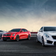 The current generation ATS-V coupe, sedan, and CTS-V.